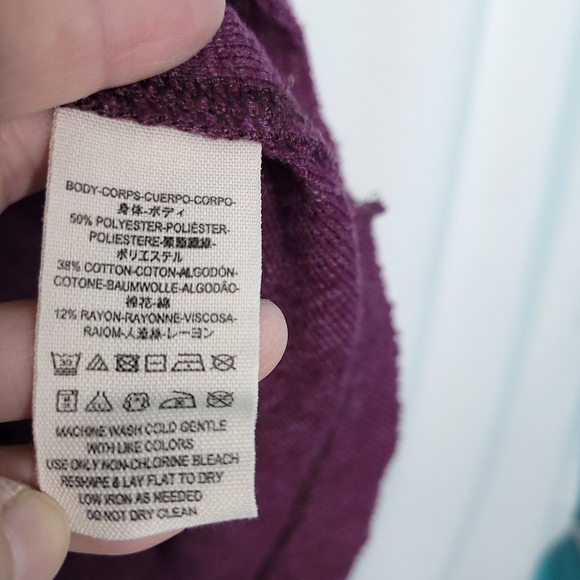 FREE PEOPLE WE THE FREE Split Back Turtleneck Long Sleeve Women's Top XS - Picture 11 of 12